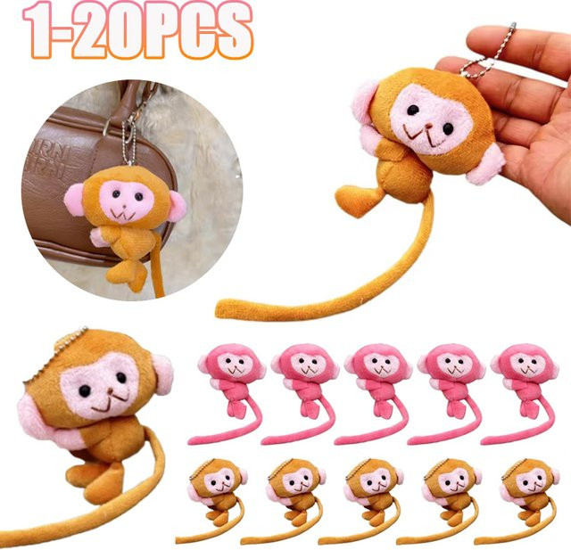 trebalena Cartoon Long Tailed Monkey Puppe Schlüsselanhänger, Plüschtier - Bild 1