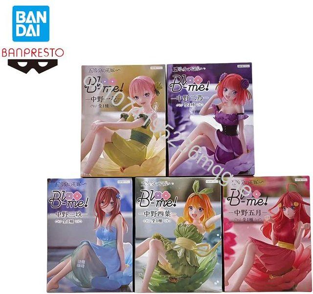 Bandai Quintuplets Bloo-me! Anime Figuren Set Nakano Itsuki Miku Yotsuba Nino Ichika Multicolor - Bild 1