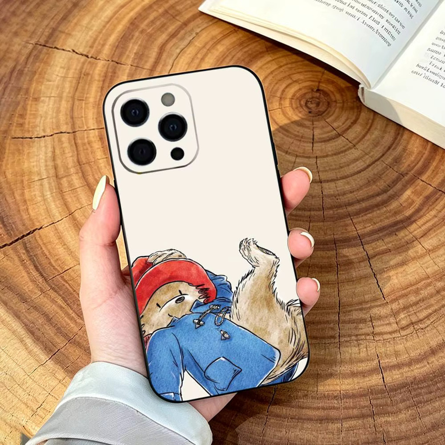 Schwarze Paddington Bär Handyhülle für iPhone 11 bis iPhone 17 Pro Max und weitere Modelle - Bild 2