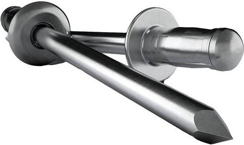Gesipa Blindniete Edelstahl in Silber, Durchmesser: 4,8 mm, Länge: 15 mm, 50 Stück - Bild 1