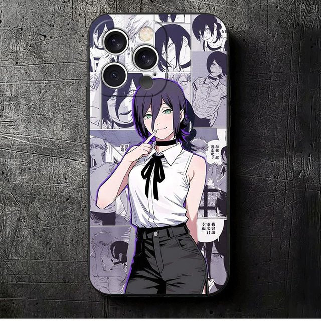 Mart84 Weiche Handyhülle mit Anime Charakter R-Reze CSM in Schwarz für iPhone 16 15 14 13 12 11 7 und weitere Modelle - Bild 1