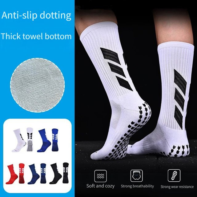 Klebepunkte für rutschfeste und schweißabsorbierende Sportsocken in Blau und Weiß für Erwachsene - Bild 1