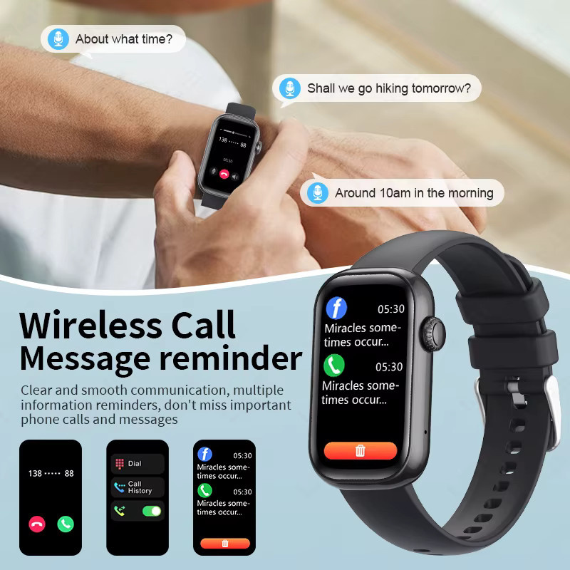 LIGE Smartwatch Unisex Smart Armband mit Herzfrequenz- und Blutsauerstoffmessung, Wasserdicht, Bluetooth, kompatibel mit Android und iOS, in Pink und Schwarz - Bild 5