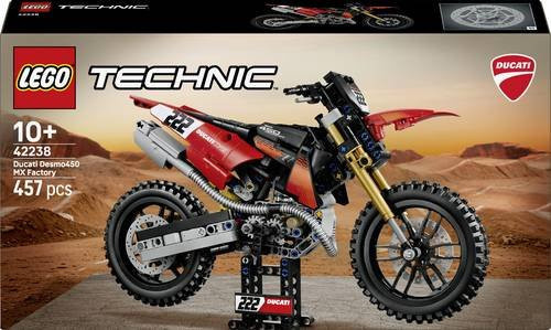 LEGO Technic Ducati Desmo450 MX Factory Motorrad, Fahrzeuge, ab 10 Jahre - Bild 1