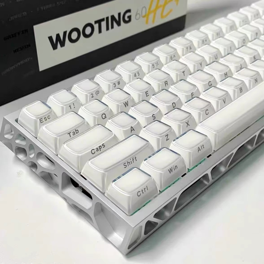 XVX Kristall-Jelly Tastenkappen in Weiß, 113 Tasten OEM-Profil für Cherry MX mechanische Tastaturen - Bild 2