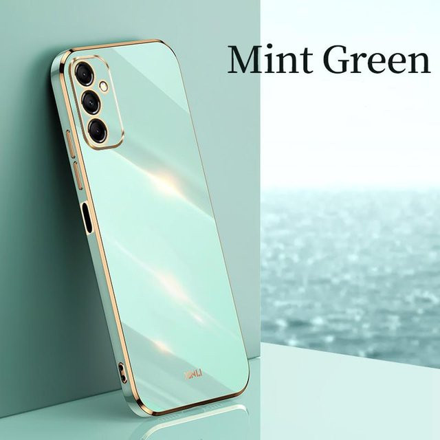 Quadratische Handyhülle mit galvanisiertem Plating für Samsung Galaxy A56 A36 A26 A16 A55 A35 A25 A15 5G in Grün - Bild 1