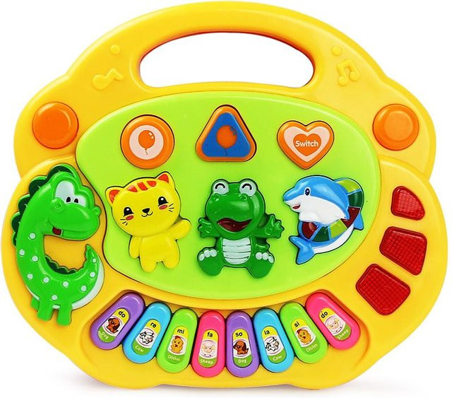 Kidsly Klaviertastaturspiel, Musikspielzeug, mit Tiergeräuschen, Blinklicht, ab 3 Jahre - Bild 1
