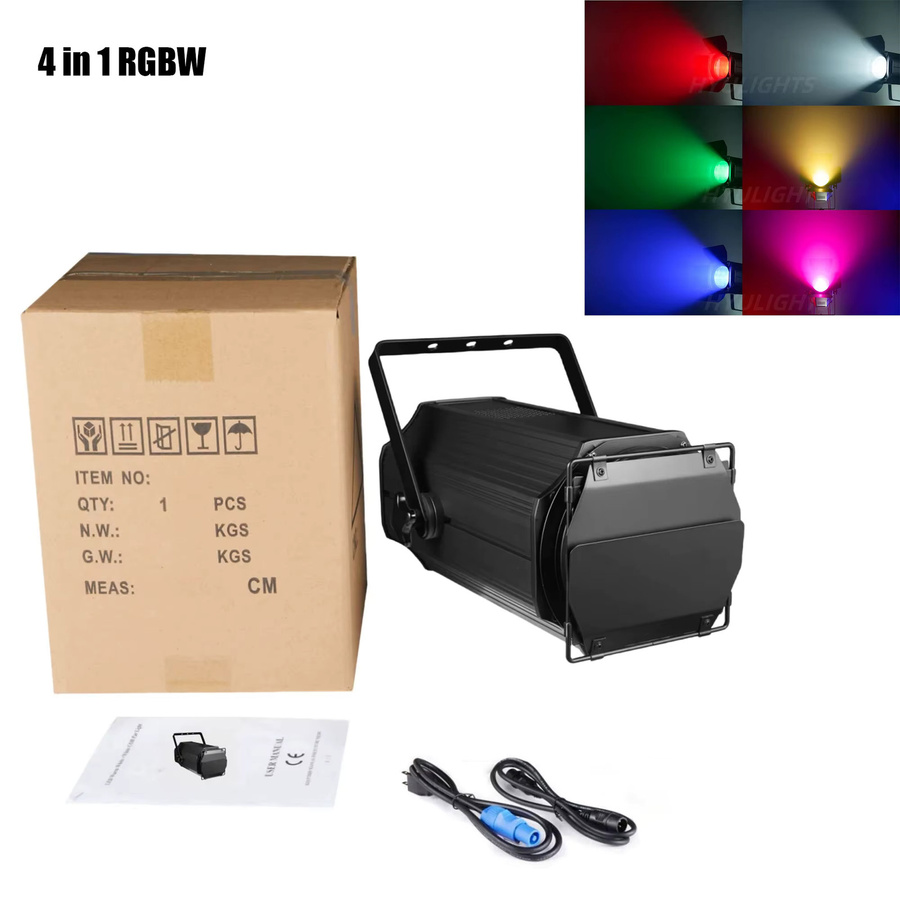 2 Stück HYULIGHTS LED Zoom Par-Scheinwerfer 250W COB RGBW 4in1 Dimmbares Bühnen-DJ-Stroboskoplicht in Schwarz - Bild 5