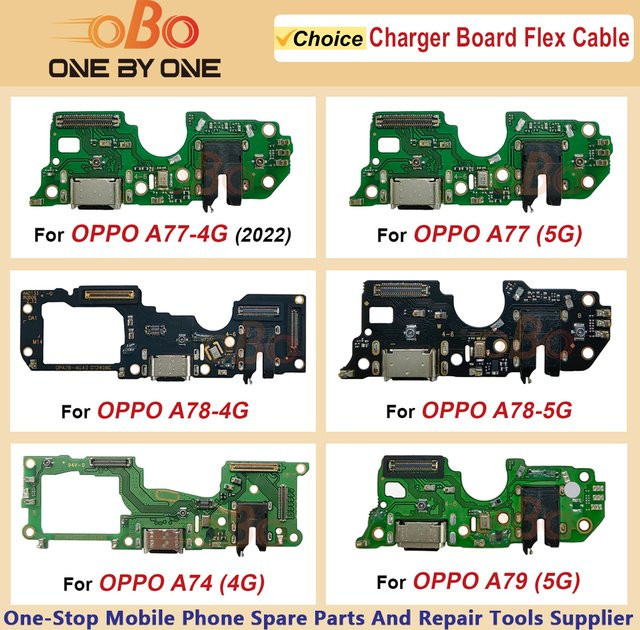 Oppo USB-C Lade-Dock Reparatur-Set für A74 A77 A77s A78 A79 4G 5G Android Smartphones - Bild 1