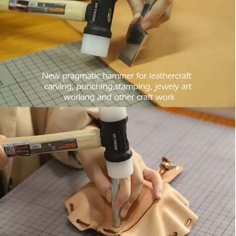 Nylon Kopf Hammer mit Doppelseite für Schmuck, Metall, Kunst und Lederhandwerk in Weiß - Bild 4