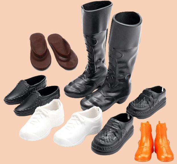 Barbie Ken Schuhe, 6 Paar/Packung, Zubehör - Bild 1