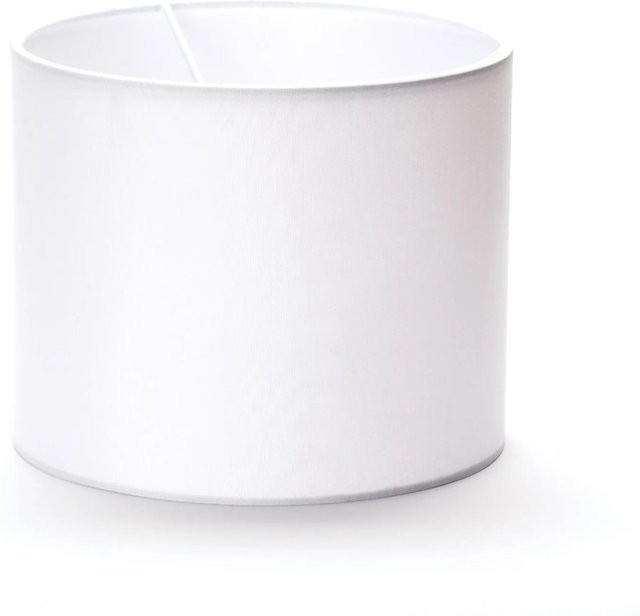 Orion Lightstyle Lampenschirm aus Stoff in Weiß, Zylinderform, Durchmesser: 20 cm, Höhe: 16,5 cm, passend für E27 - Bild 1