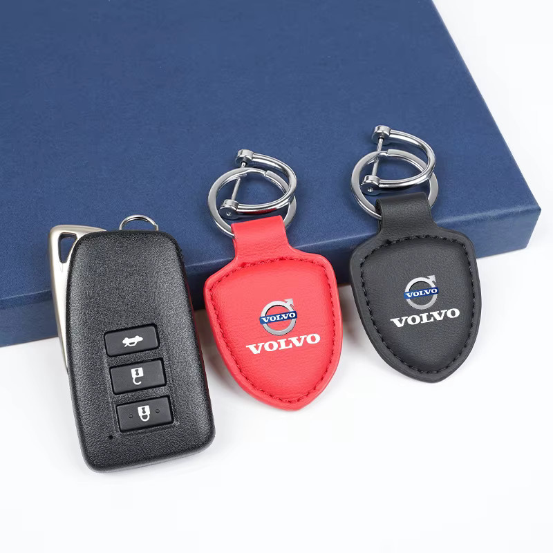 Volvo Schlüsselanhänger Leder, Ring Schild - Bild 4