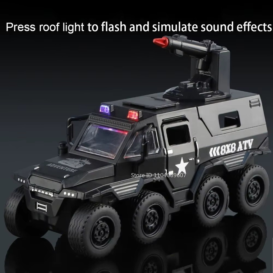 MINI AUTO Eroberer-Panzerwagen-Modell, 1:36 Maßstab, Metall, mit Licht und Sound - Bild 6