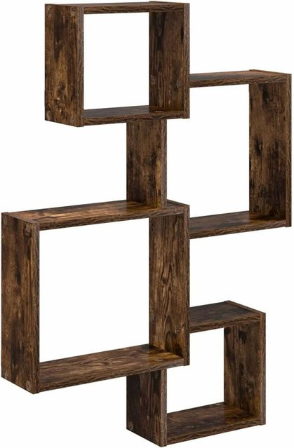 vidaXL Wandwürfelregale Cube in Raucheiche, modern und matt, B/T/H: 64 x 13,5 x 91,5 cm - Bild 1