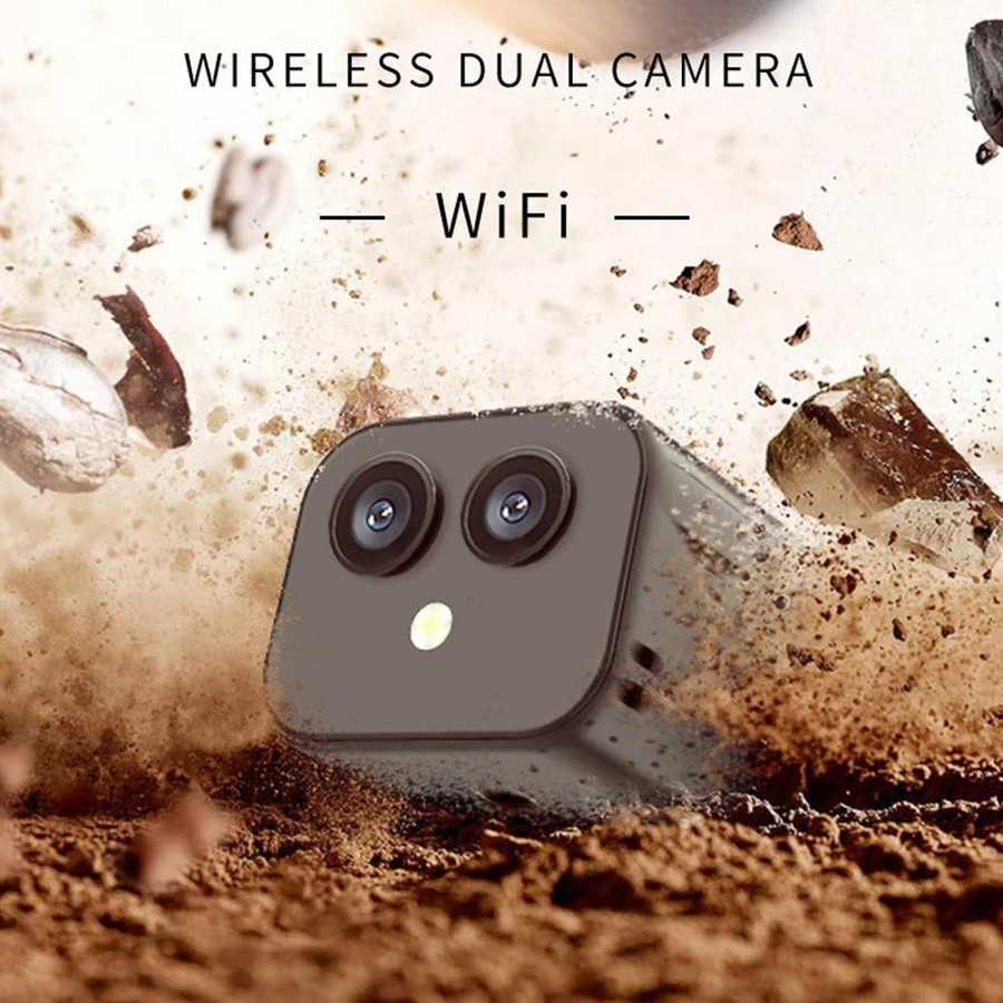 Andoer 4K WiFi Camcorder mit Dual-Objektiv, 170 Grad Weitwinkel und Zwei-Wege-Gegensprechanlage, Schwarz - Bild 2