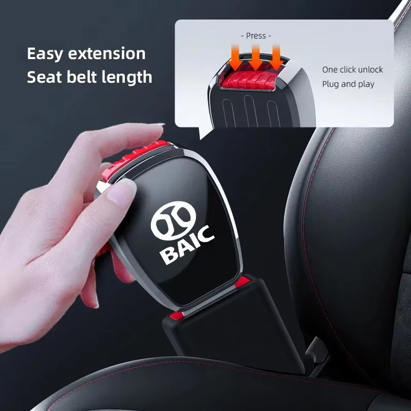 Baic Auto Sicherheitsgurt Schnalle Stecker und Verlängerung in Schwarz für Baic Senova X25 X35 X55 X65 D50 X7 EX5 U7 - Bild 3