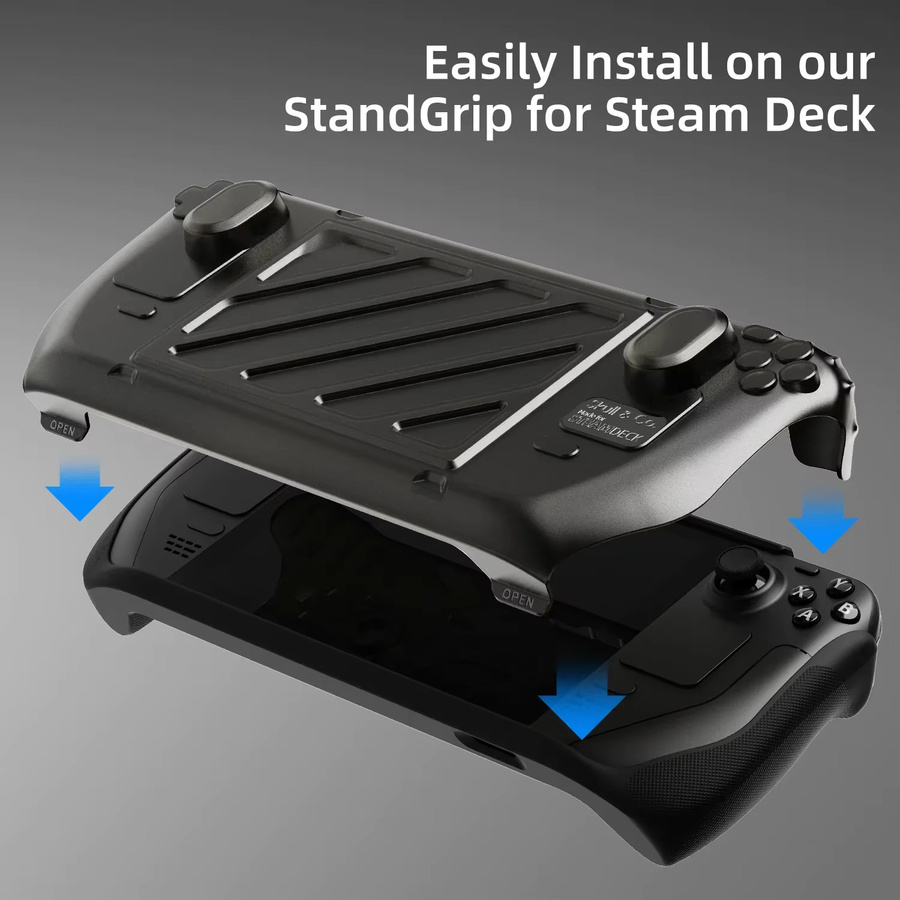 Skull & Co. HardShell Frontabdeckung GripCase Schutzhülle für Steam Deck LCD und OLED in Orange - Bild 2