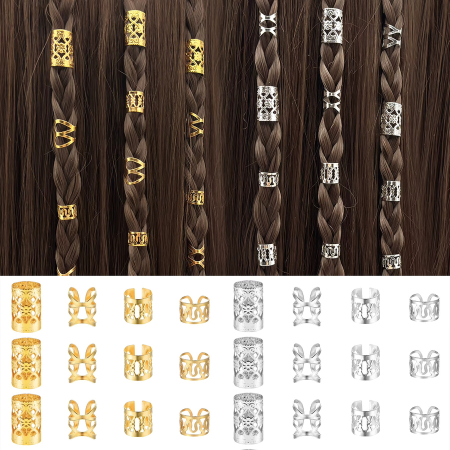 Haarringe Multi-Style, verstellbare Haarperle, Damen, Mädchen - Bild 3