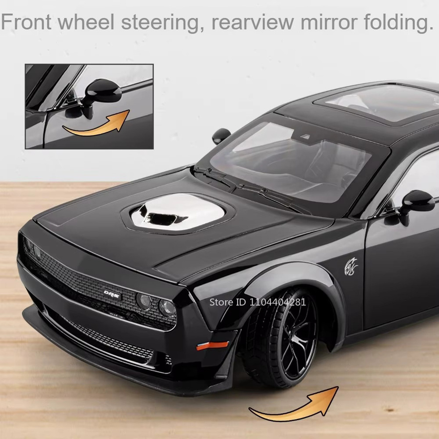 MAKEDA Hellcat 720S Modellauto, 1:18, Metall, Schwarz, mit Licht und Sound - Bild 3