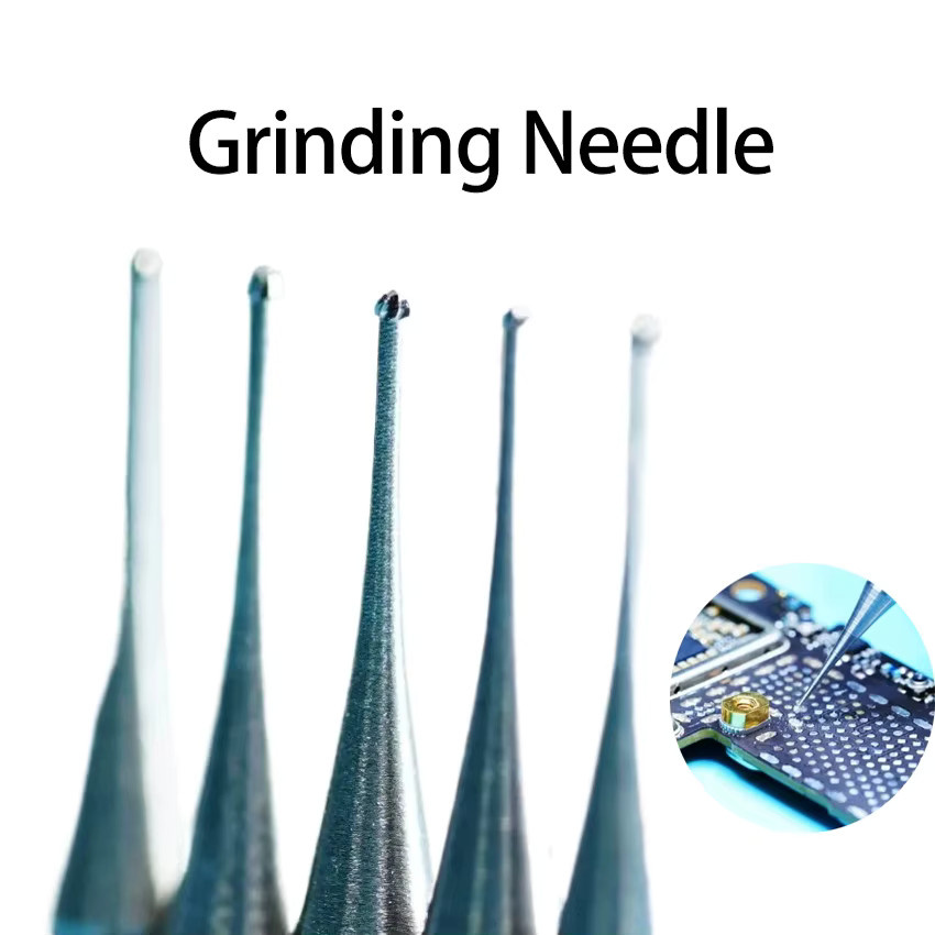 Rabbitfix Schleifnadel in Silber, ultrafeine Kugelnadel mit hoher Härte für die Handy-Reparatur, 2,35 mm Gravur, 0,3 mm/0,4 mm - Bild 2