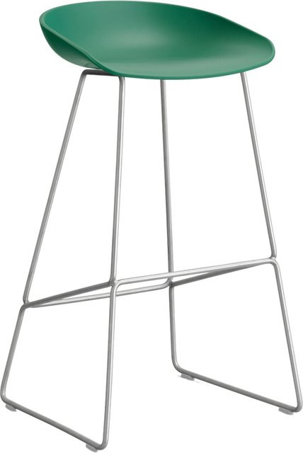 HAY About A Stool AAS 38 Hocker in Grün aus Stahl und Polypropylen - Bild 1