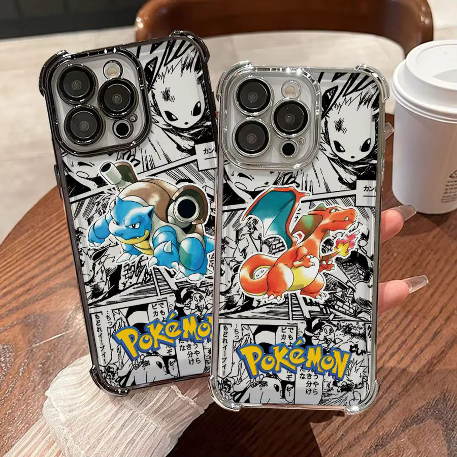 Pokemon Handyhülle für Apple iPhone kompatibel mit iPhone 17 Pro Max, 16, 15, 14, 13, 12, XS, XR, Blastoise und Charizard Design in Multicolour - Bild 2