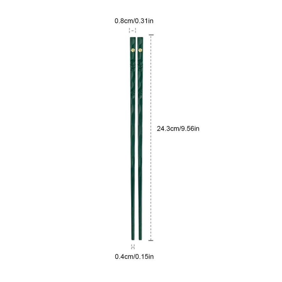 5 Paar AJOYOUS Essstäbchen aus Metall für Erwachsene, wiederverwendbare Sushi-Sticks aus Legierung - Bild 3