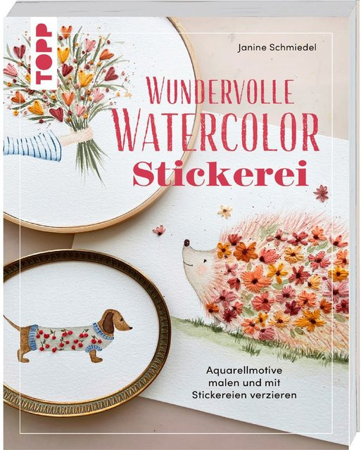 Wundervolle Watercolor Stickerei, Janine Schmiedel, Broschiert, deutsch - Bild 1