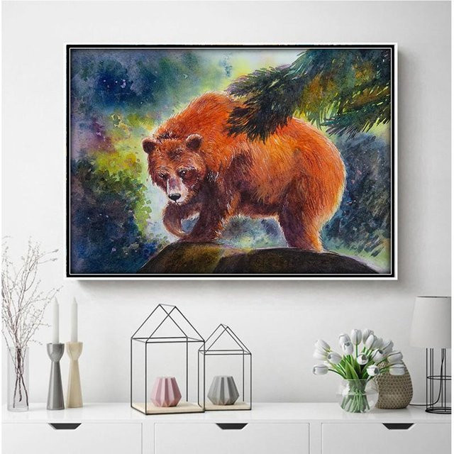 Diamond Painting Mosaik Set FIYO mit Cartoon Tier Motiv in Multicolour, B/H: 30 x 20 cm - Bild 1