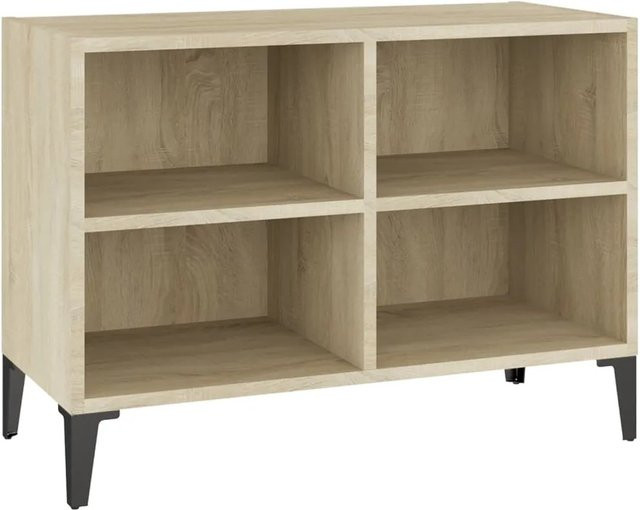 vidaXL TV-Schrank in Sonoma-Eiche mit Metallbeinen im Industriestil, B/T/H: 69,5 x 30 x 50 cm - Bild 1