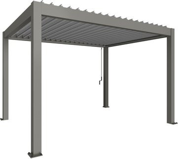 Biohort Pergola mit Lamellendach in Grau, B/T/H: 404,5 x 312 x 255 cm - Bild 1