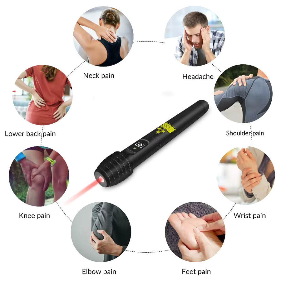 Low Laser Light Therapy Pen, Schwarz - Bild 2