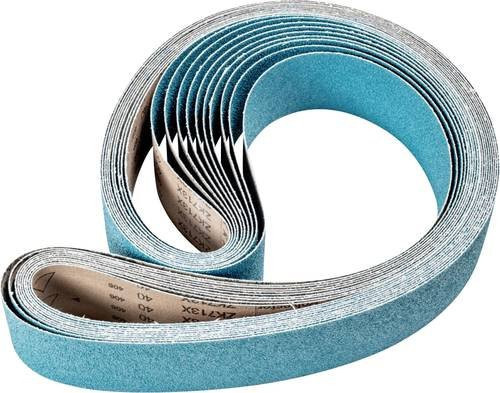 PFERD Zirkon Schleifband für Bandschleifer, Körnung 40, Blau, L x B: 2000 x 75 mm, 10 Stück - Bild 1