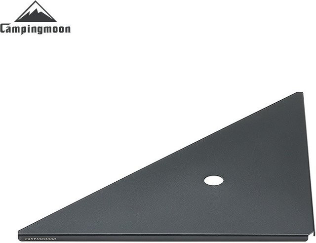 CAMPINGMOON T-2356BK Dreieckstisch aus Aluminiumlegierung in Schwarz, leichter Klapptisch mit Erweiterungsplatte für Outdoor und Camping - Bild 1