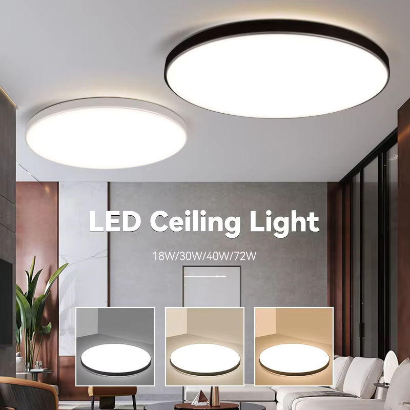 CANMEIJIA LED-Panel Deckenleuchte in Kreisform, weiße Pendelleuchte für Badezimmer und Küche - Bild 2