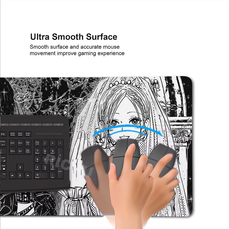 Riccu Anime NANA Rauch Mauspad XXL – Große Schreibtischunterlage für PC und Gaming in Multicolour - Bild 4