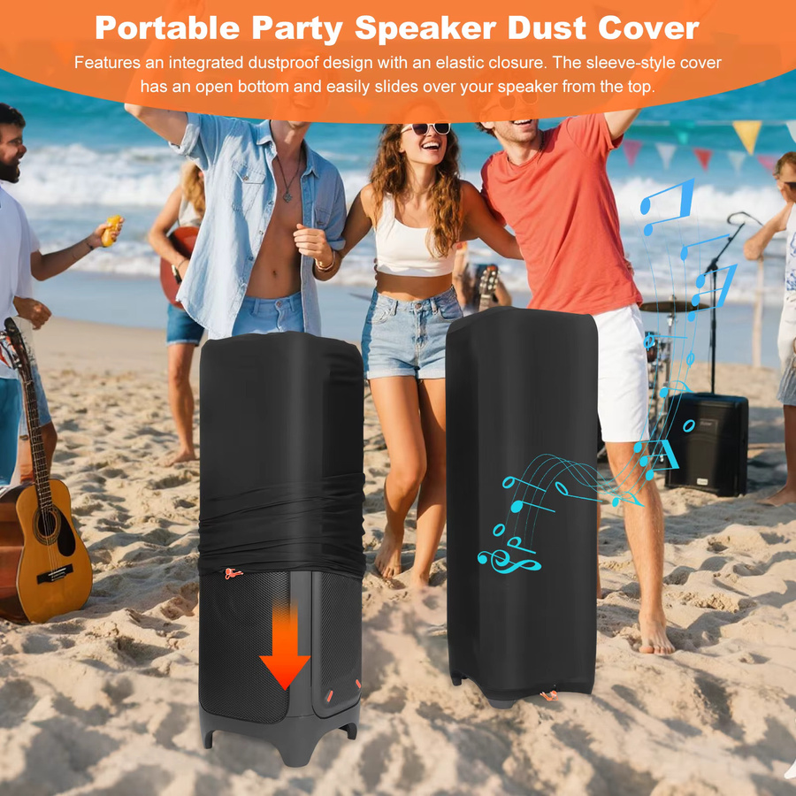 APWIKOGER Staubschutzhülle und Aufbewahrungstasche für JBL Partybox 1000/720/710/520/320/310/120 inklusive Mikrofontasche, wasserdicht, Schwarz - Bild 2