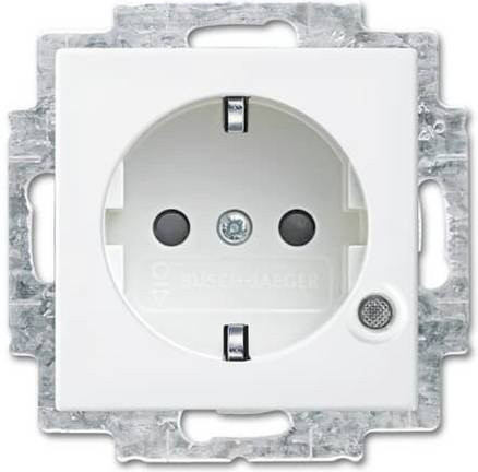 ABB Geräteeinsatz Steckdose IP20 Reinweiß (RAL 9010) - Bild 1