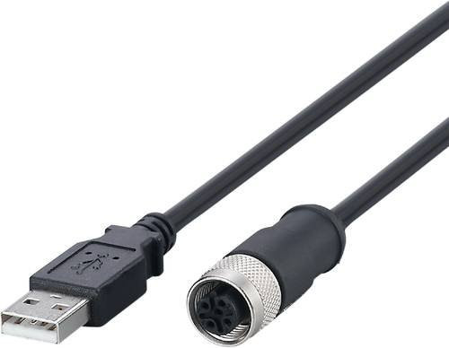 ifm Electronic E12689 Adapter-Kabel in Schwarz mit USB-C Stecker und Buchse, gerade, 1 m Länge - Bild 1