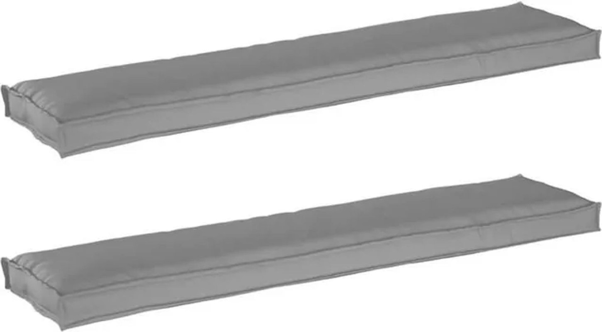vidaXL Palettenkissen Set 2 Stück Grau aus Oxford Stoff B/T/H: 180 x 40 x 8 cm - Bild 1