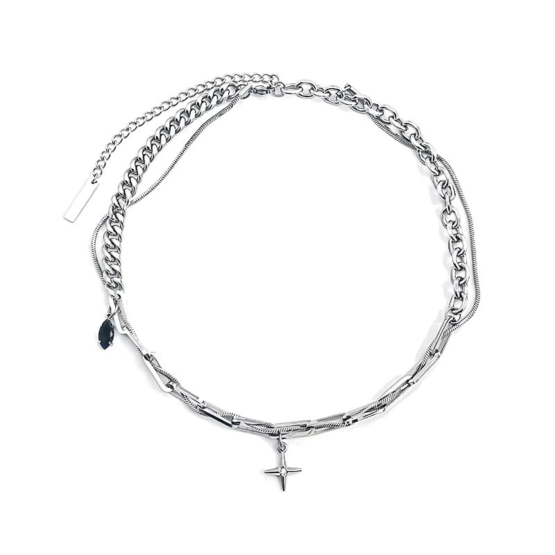 Hop Hip Anhänger-Halskette, Edelstahl, Silber, Unisex - Bild 4