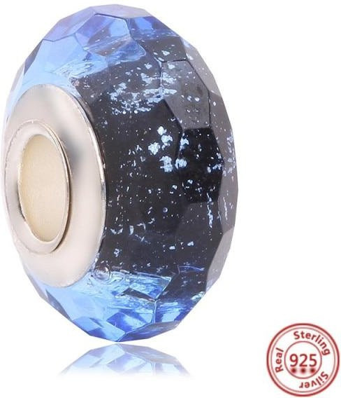 Charm-Perle Murano-Glas, Blume, Bunt, 925 Silber, Damen - Bild 1