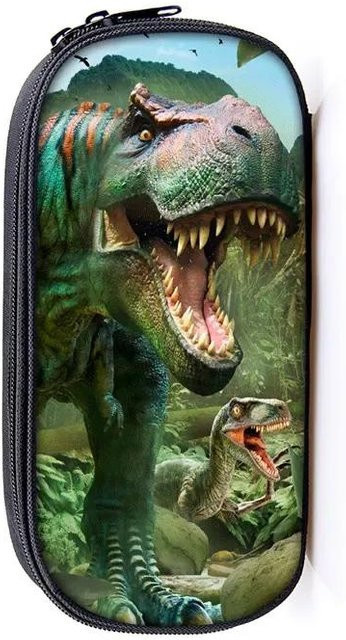Fancy Style Studio Kosmetiktasche und Federmäppchen mit Dinosaurier-Druck für Kinder in Multicolour - Bild 1
