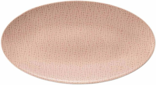 Seltmann Weiden Servierplatte Life Fashion oval aus Keramik in White und Pink, B: 33 cm, T: 18 cm - Bild 1
