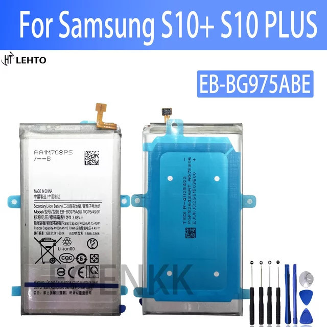 Samsung Original Akku EB-BG975ABU für Galaxy S10 Plus S10+ SM-G9750 mit 4100 mAh in Silber - Bild 1