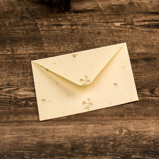 10-teiliges Briefpapier-Set mit Umschlägen in Beige im chinesischen Vintage-Stil mit Blumenmuster - Bild 1