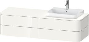Duravit Waschtischunterschrank Happy D.2 Plus, Weiß Hochglanz, Wandhängend, B/T/H: 160 x 40,8 x 55 cm - Bild 1