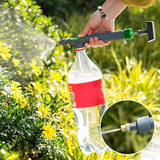 Manuelle Hochdruck-Luftpumpe LY Gardening-011 Hand Sprüher mit verstellbarer Sprühkopfdüse in Gelb - Bild 1