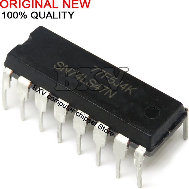 10 Stück Logik-IC Set mit SN74LS47, SN74LS83, SN74LS85, SN74LS112, SN74LS138, SN74LS145, SN74LS151, SN74LS194 in DIP-Ausführung, Schwarz - Bild 1